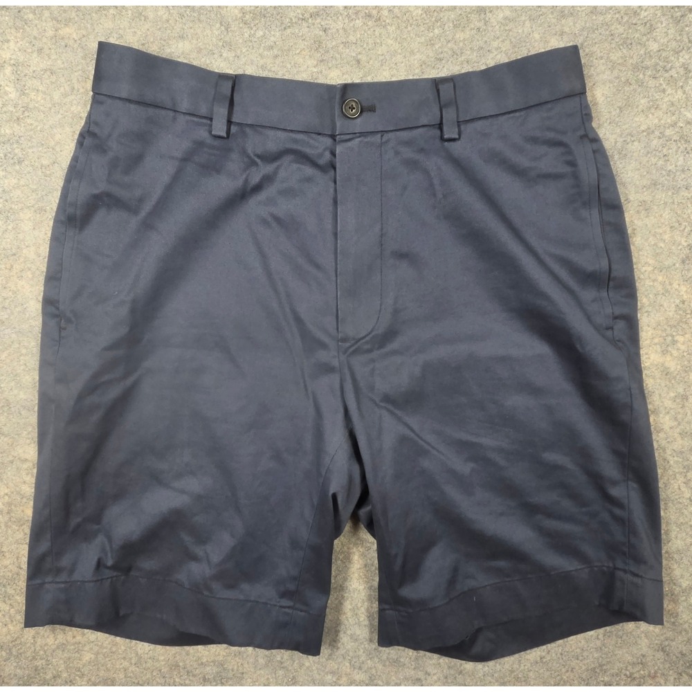 Brooks Brothers Mens Navy Blue Advantage Chino Stretch Shorts W32 Lightweight